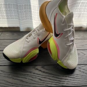 Nike White and Neon Yellow Sneakers
